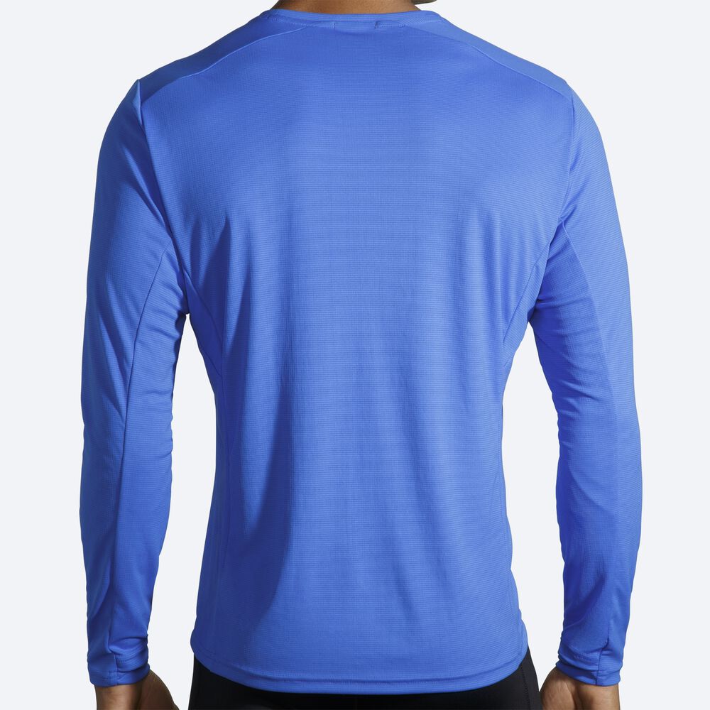 Brooks Atmosphere Long Sleeve μπλουζακια ανδρικα μπλε | GR632405