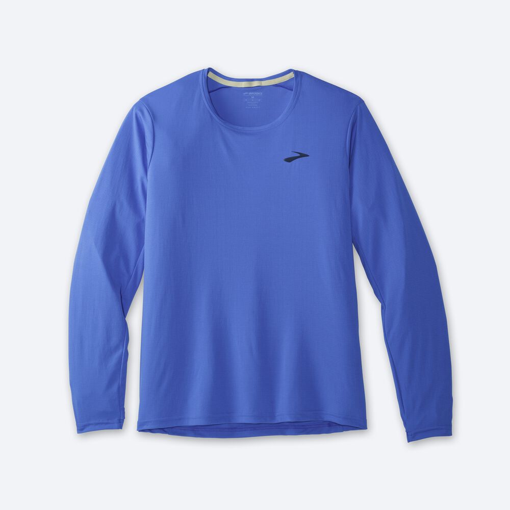 Brooks Atmosphere Long Sleeve μπλουζακια ανδρικα μπλε | GR632405