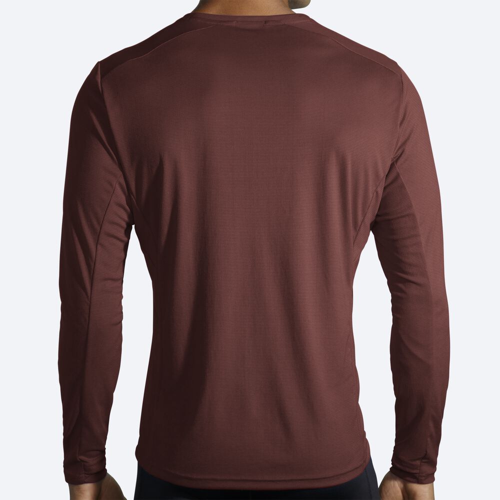 Brooks Atmosphere Long Sleeve μπλουζακια ανδρικα σοκολάτα | GR874235