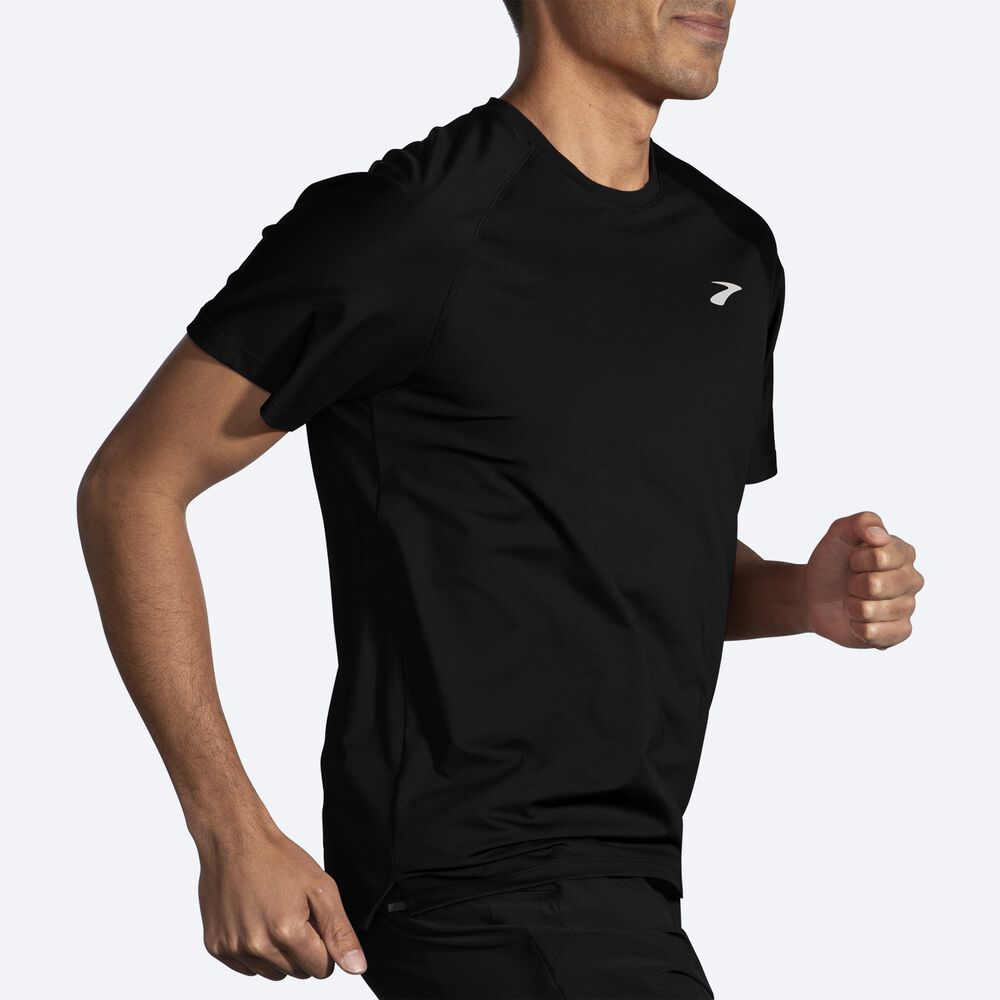 Brooks Atmosphere Short Sleeve 2.0 μπλουζακια ανδρικα μαυρα | GR231569