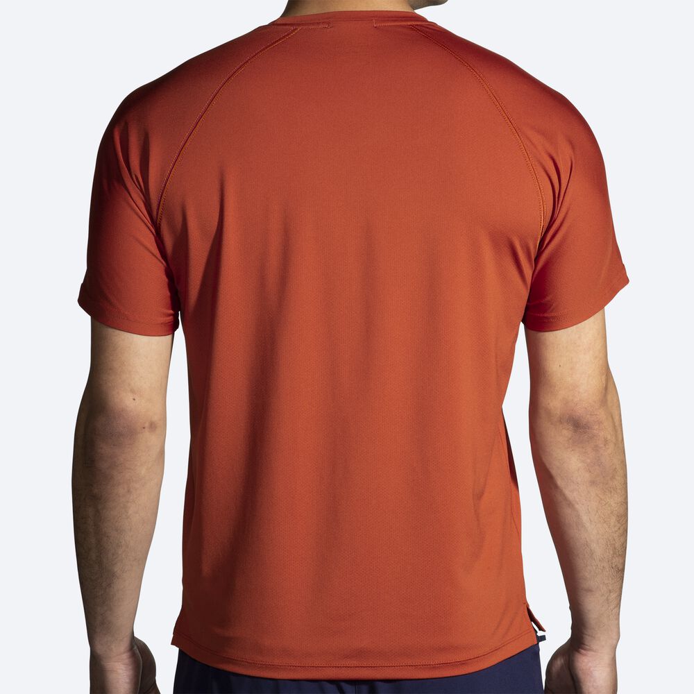 Brooks Atmosphere Short Sleeve 2.0 μπλουζακια ανδρικα κοκκινα | GR976354