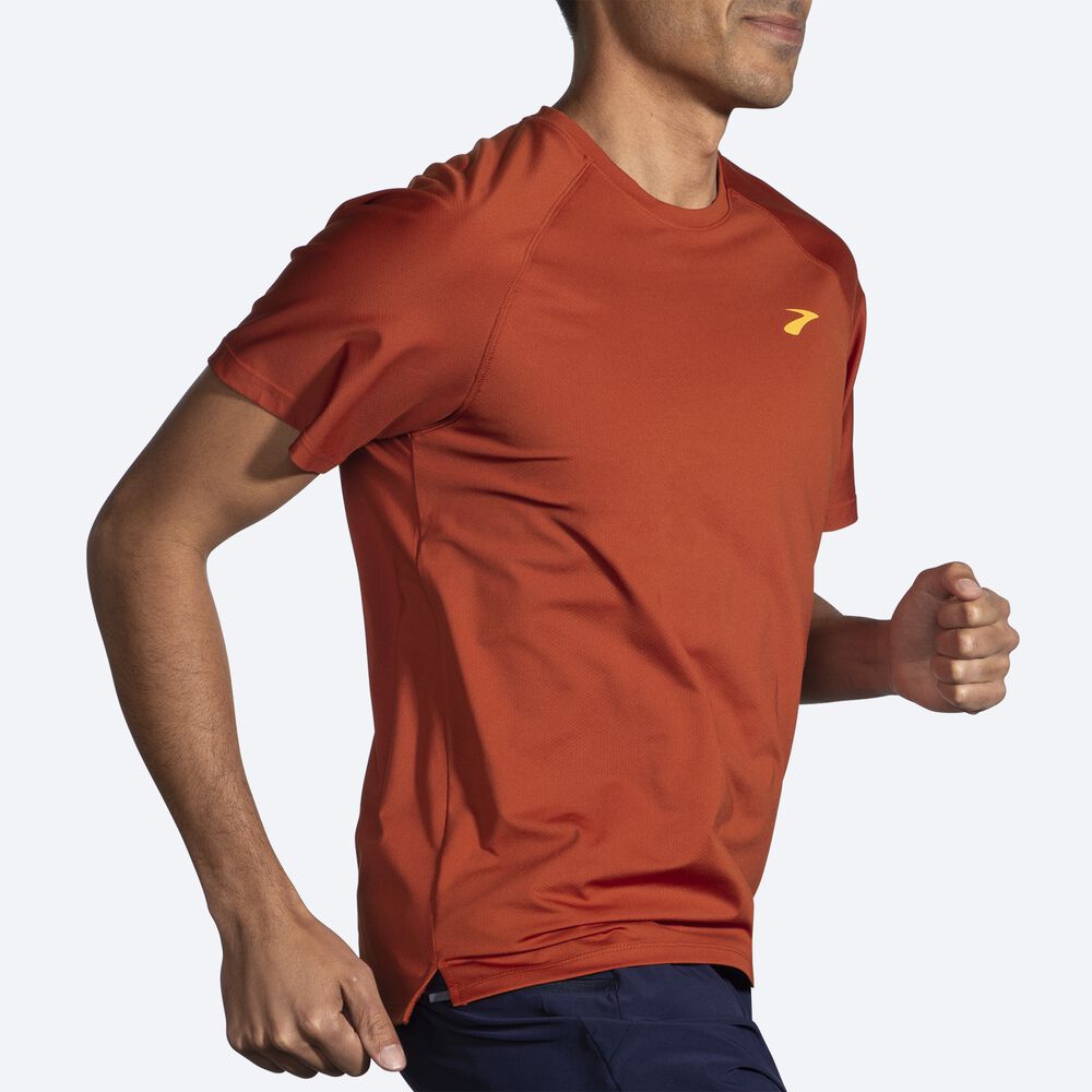 Brooks Atmosphere Short Sleeve 2.0 μπλουζακια ανδρικα κοκκινα | GR976354