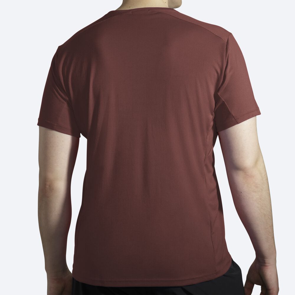 Brooks Atmosphere Short Sleeve μπλουζακια ανδρικα σοκολάτα | GR028591