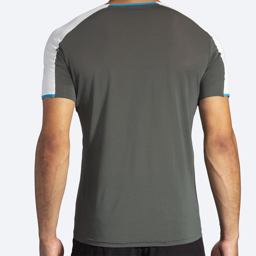 Brooks Atmosphere Short Sleeve μπλουζακια ανδρικα βαθυ γκρι/γκρι | GR532681