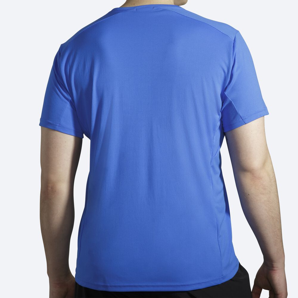 Brooks Atmosphere Short Sleeve μπλουζακια ανδρικα μπλε | GR781069