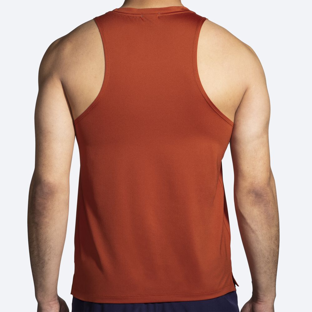 Brooks Atmosphere Singlet 2.0 αμανικα μπλουζακια ανδρικα κοκκινα | GR296170