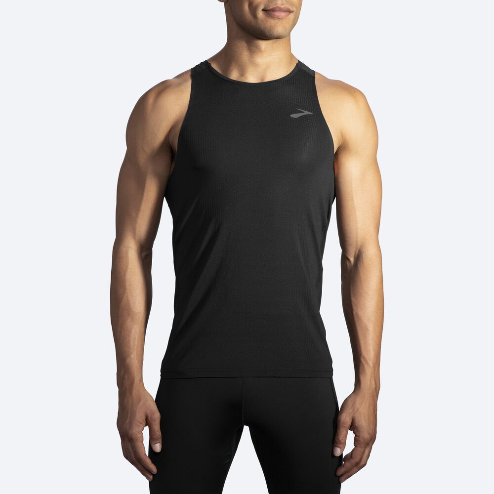 Brooks Atmosphere Singlet αμανικα μπλουζακια ανδρικα μαυρα | GR325684