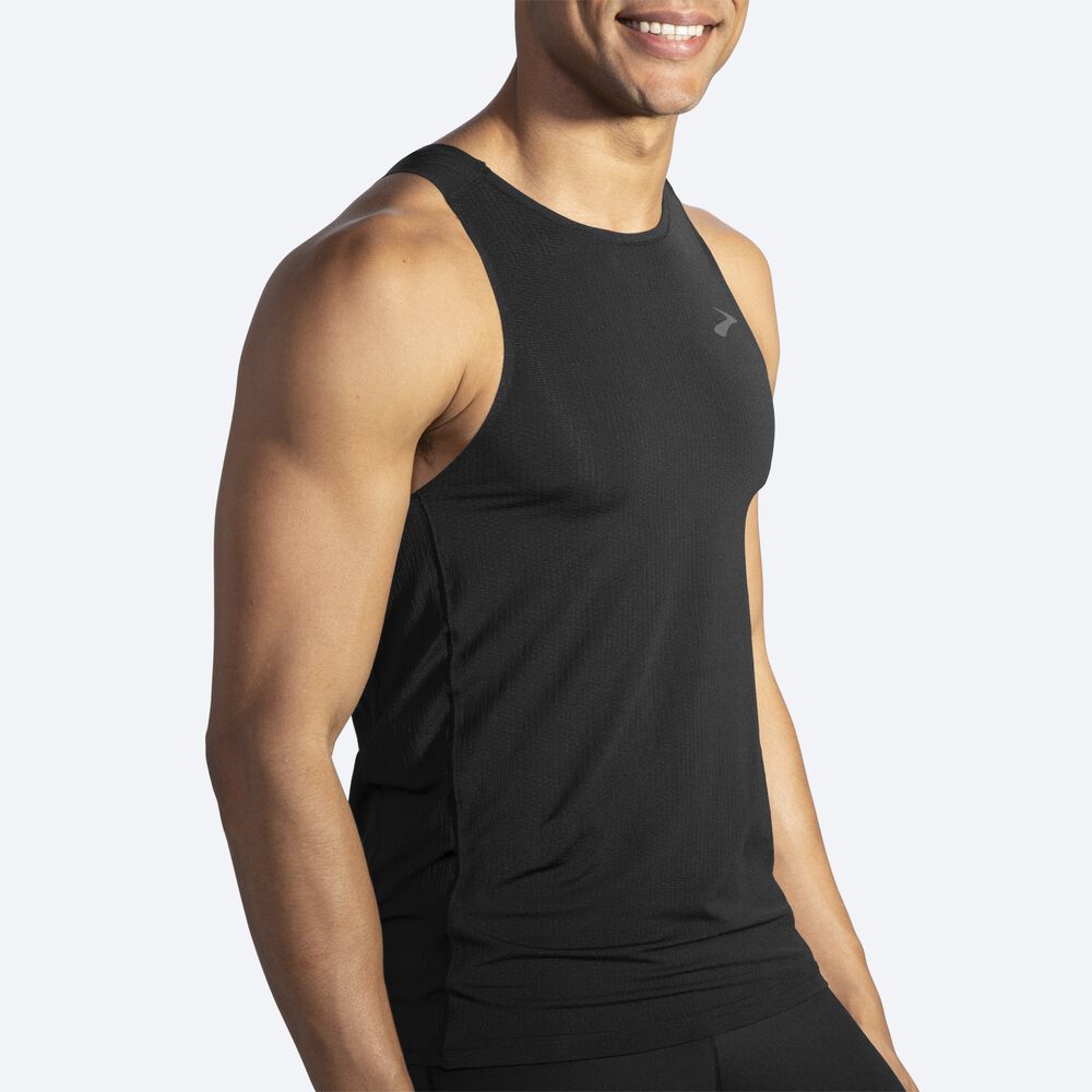 Brooks Atmosphere Singlet αμανικα μπλουζακια ανδρικα μαυρα | GR325684