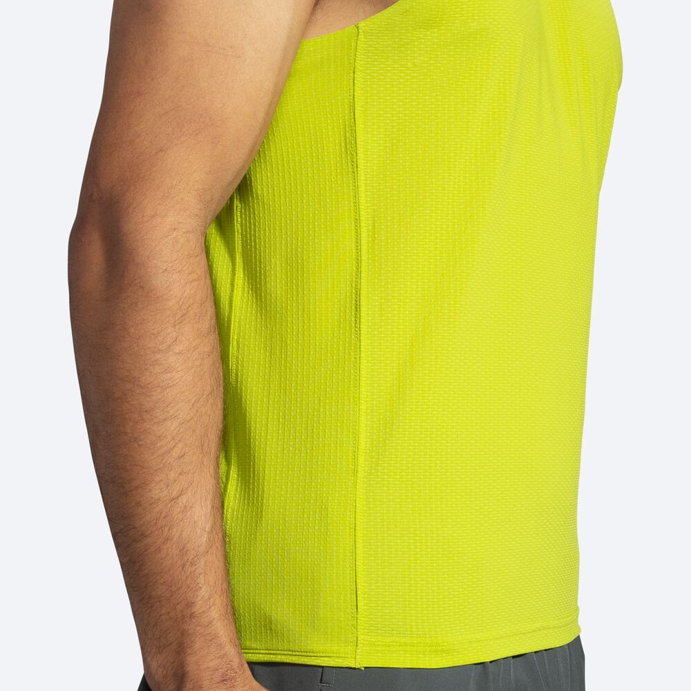 Brooks Atmosphere Singlet αμανικα μπλουζακια ανδρικα κίτρινα | GR541789