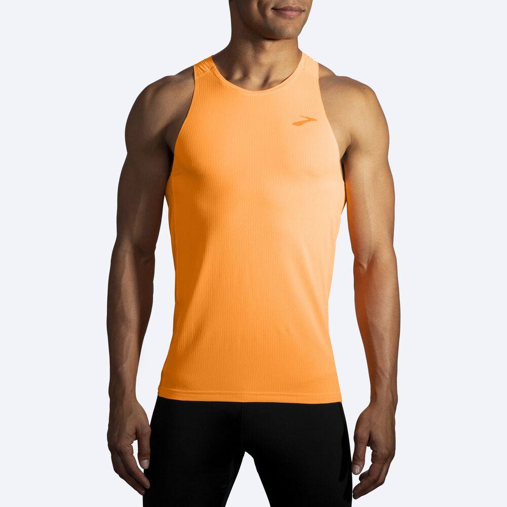 Brooks Atmosphere Singlet αμανικα μπλουζακια ανδρικα πορτοκαλι | GR716238