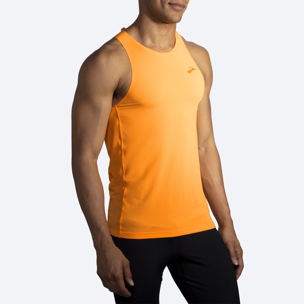 Brooks Atmosphere Singlet αμανικα μπλουζακια ανδρικα πορτοκαλι | GR716238