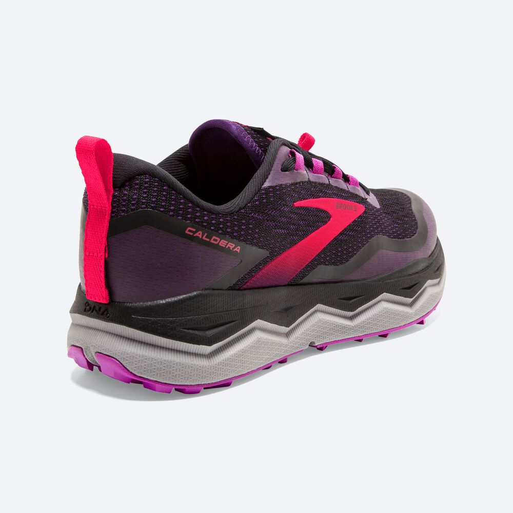 Brooks Caldera 5 παπουτσια trail running γυναικεια μαυρα/μωβ | GR589472