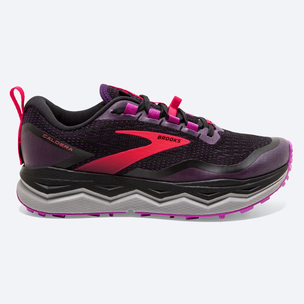 Brooks Caldera 5 παπουτσια trail running γυναικεια μαυρα/μωβ | GR589472