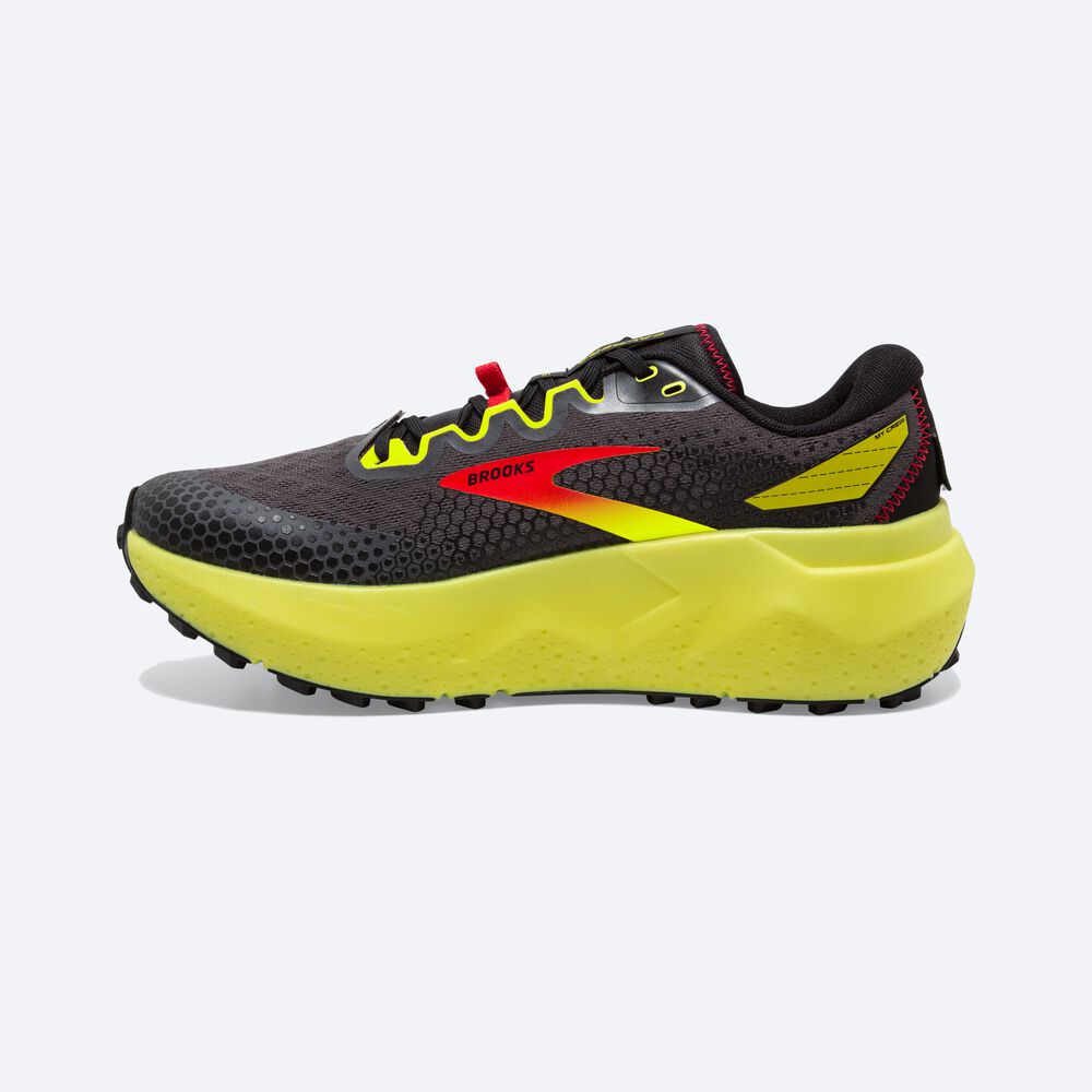 Brooks Caldera 6 παπουτσια trail running ανδρικα μαυρα/κοκκινα/κίτρινα | GR065294