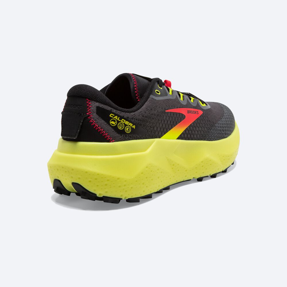 Brooks Caldera 6 παπουτσια trail running ανδρικα μαυρα/κοκκινα/κίτρινα | GR065294