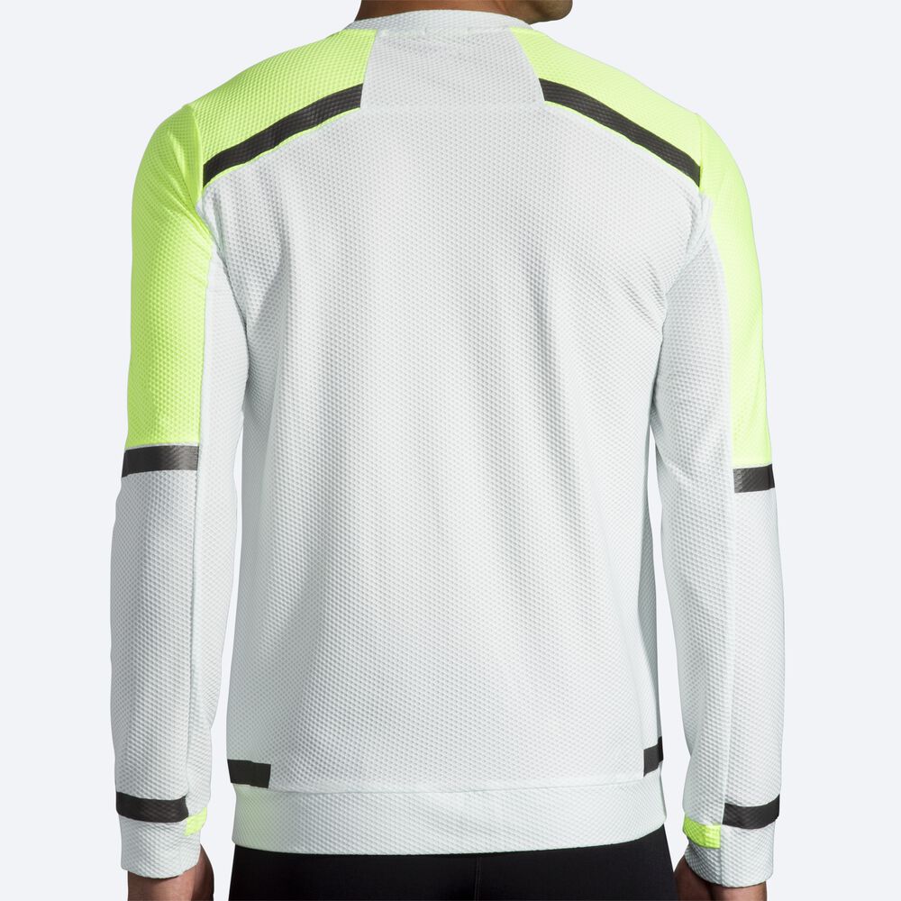 Brooks Carbonite Long Sleeve μπλουζακια ανδρικα γκρι | GR608124