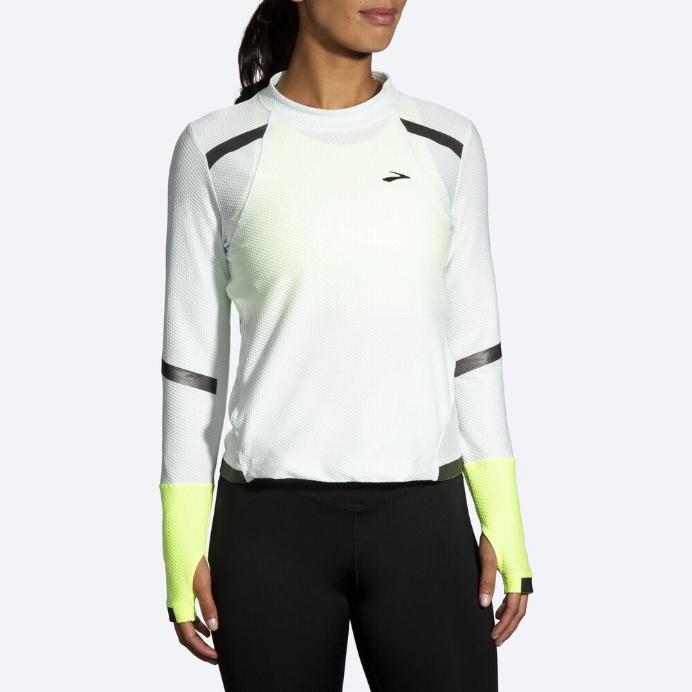 Brooks Carbonite Long Sleeve μπλουζακια γυναικεια γκρι | GR867513