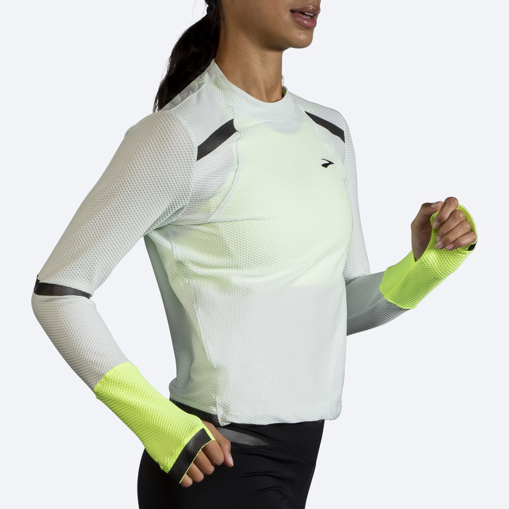 Brooks Carbonite Long Sleeve μπλουζακια γυναικεια γκρι | GR867513