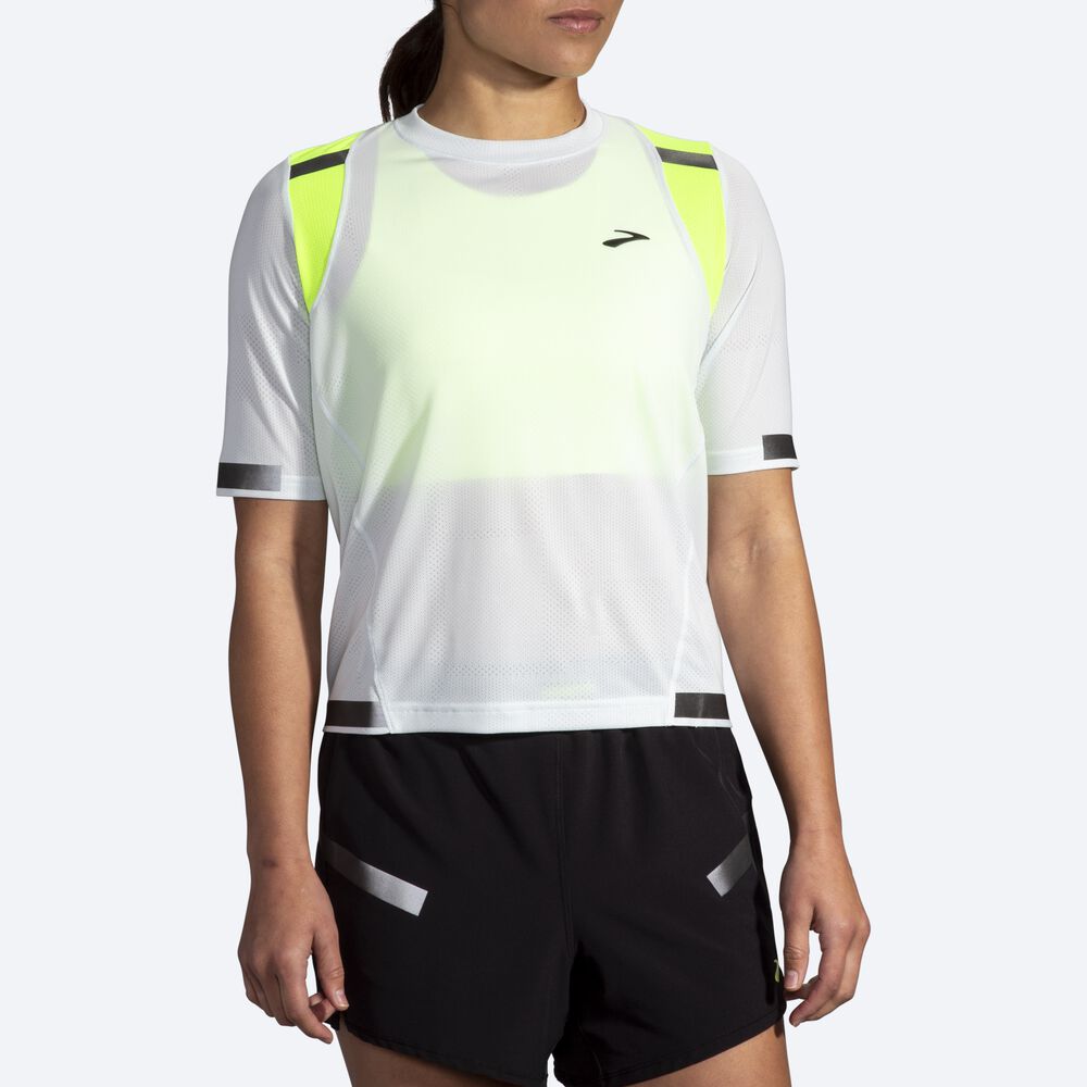 Brooks Carbonite Short Sleeve μπλουζακια γυναικεια γκρι | GR029468