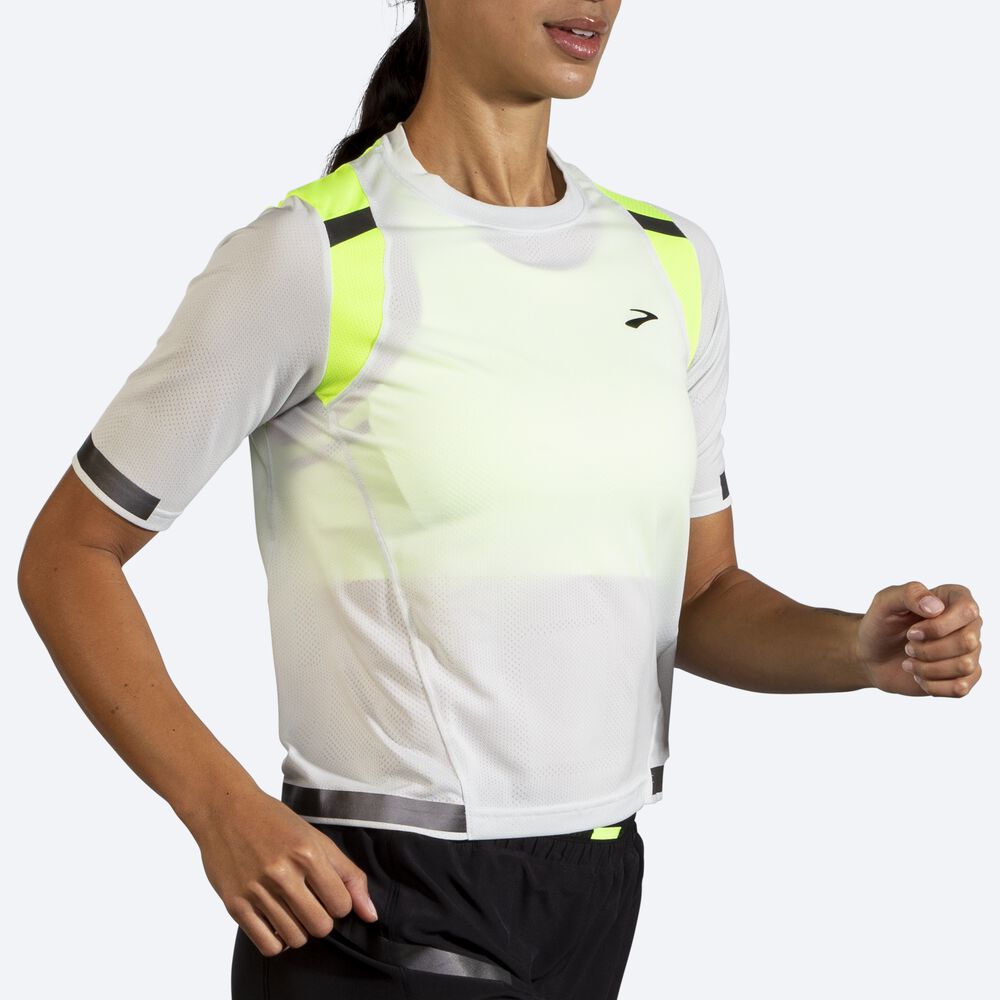 Brooks Carbonite Short Sleeve μπλουζακια γυναικεια γκρι | GR029468