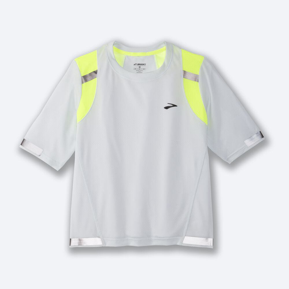 Brooks Carbonite Short Sleeve μπλουζακια γυναικεια γκρι | GR029468