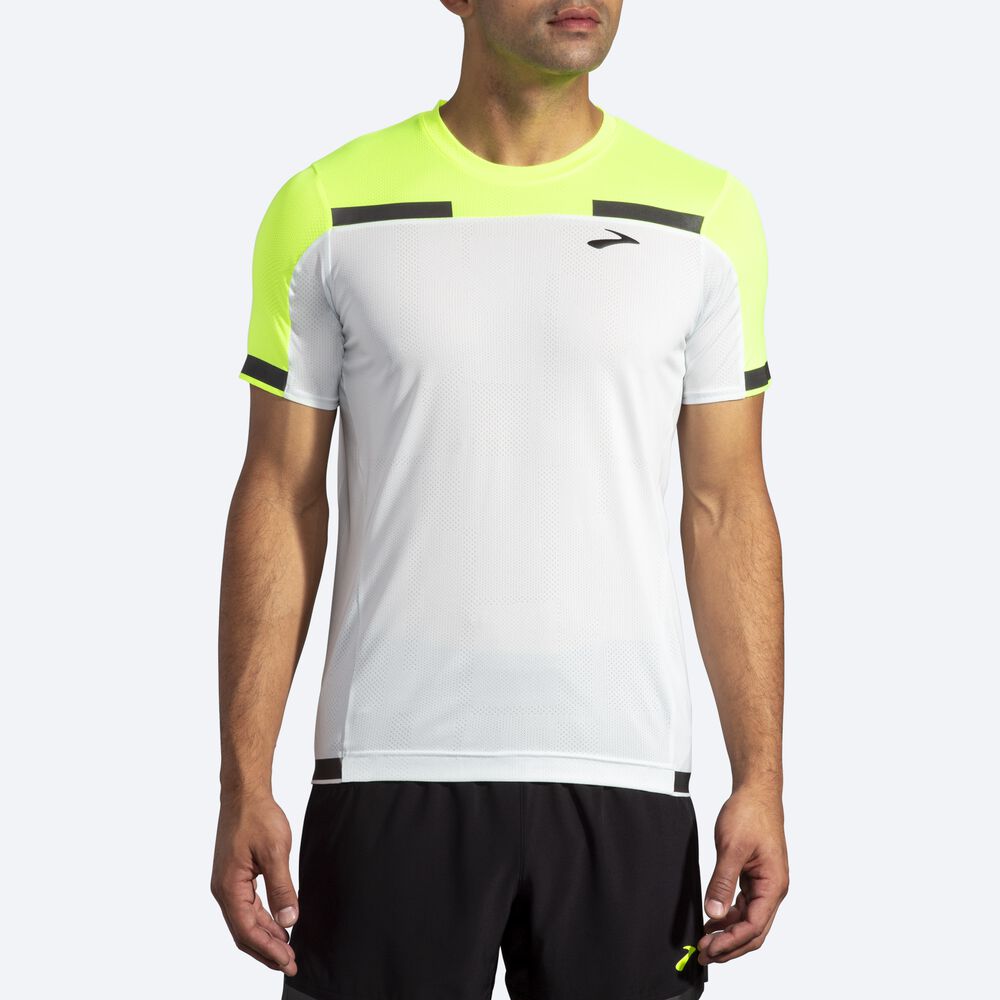 Brooks Carbonite Short Sleeve μπλουζακια ανδρικα γκρι | GR967453