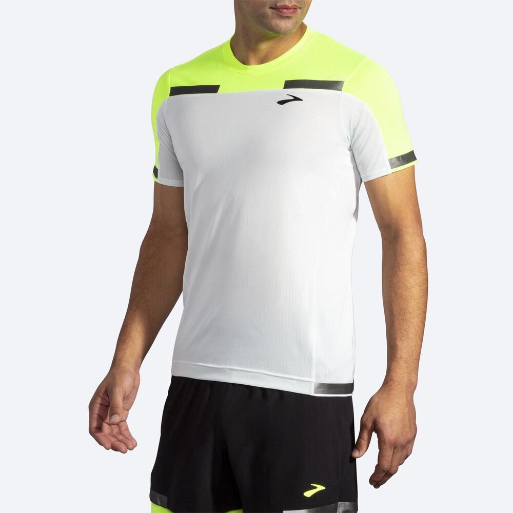 Brooks Carbonite Short Sleeve μπλουζακια ανδρικα γκρι | GR967453