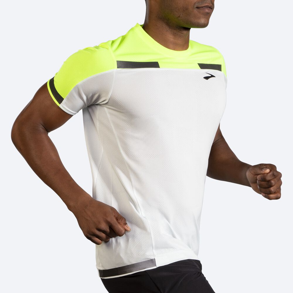 Brooks Carbonite Short Sleeve μπλουζακια ανδρικα γκρι | GR967453