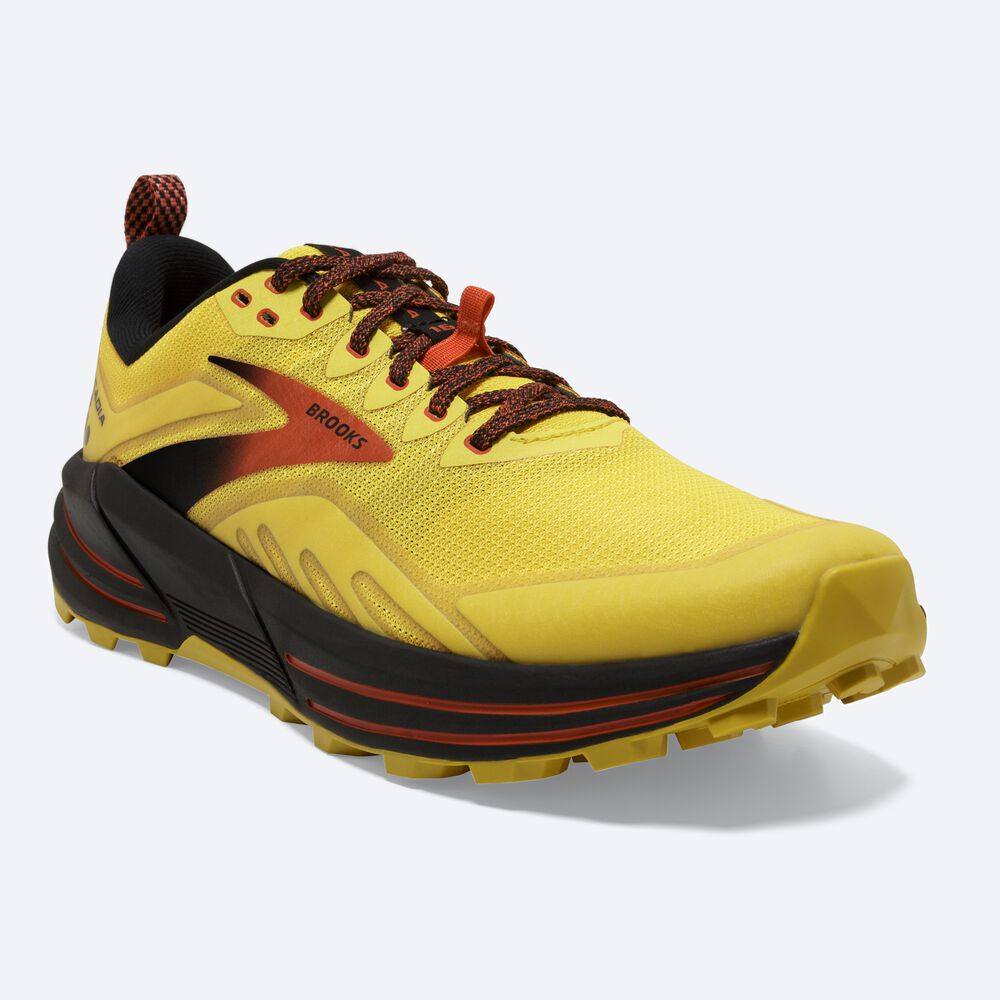 Brooks Cascadia 16 παπουτσια trail running ανδρικα κίτρινα/μαυρα | GR167258