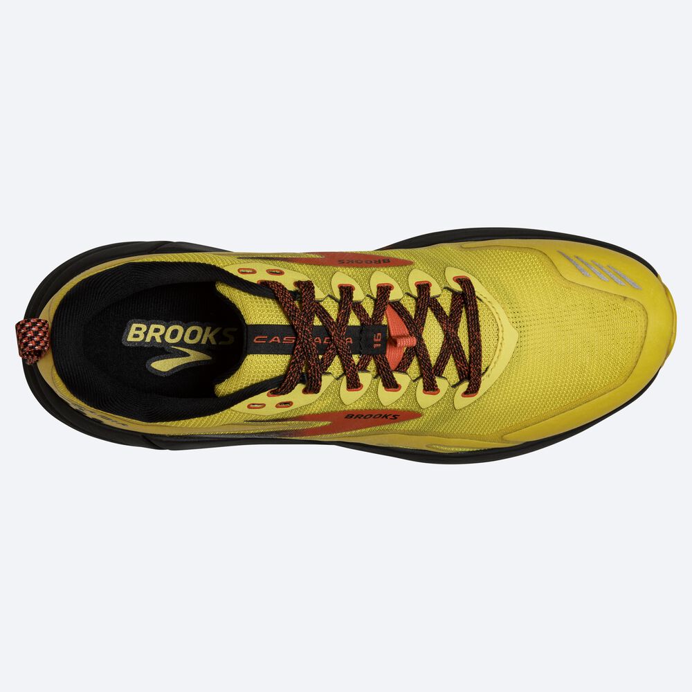 Brooks Cascadia 16 παπουτσια trail running ανδρικα κίτρινα/μαυρα | GR167258