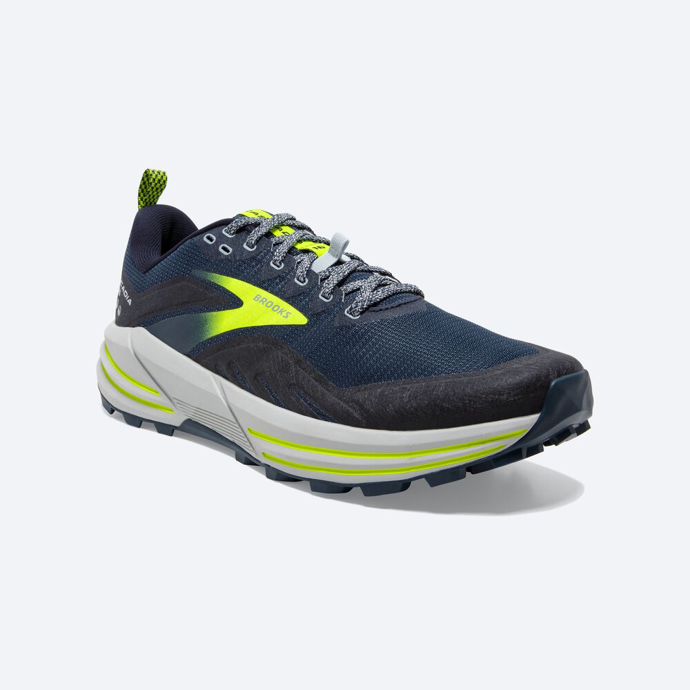 Brooks Cascadia 16 παπουτσια trail running ανδρικα καφε/σκουρο μπλε | GR286417