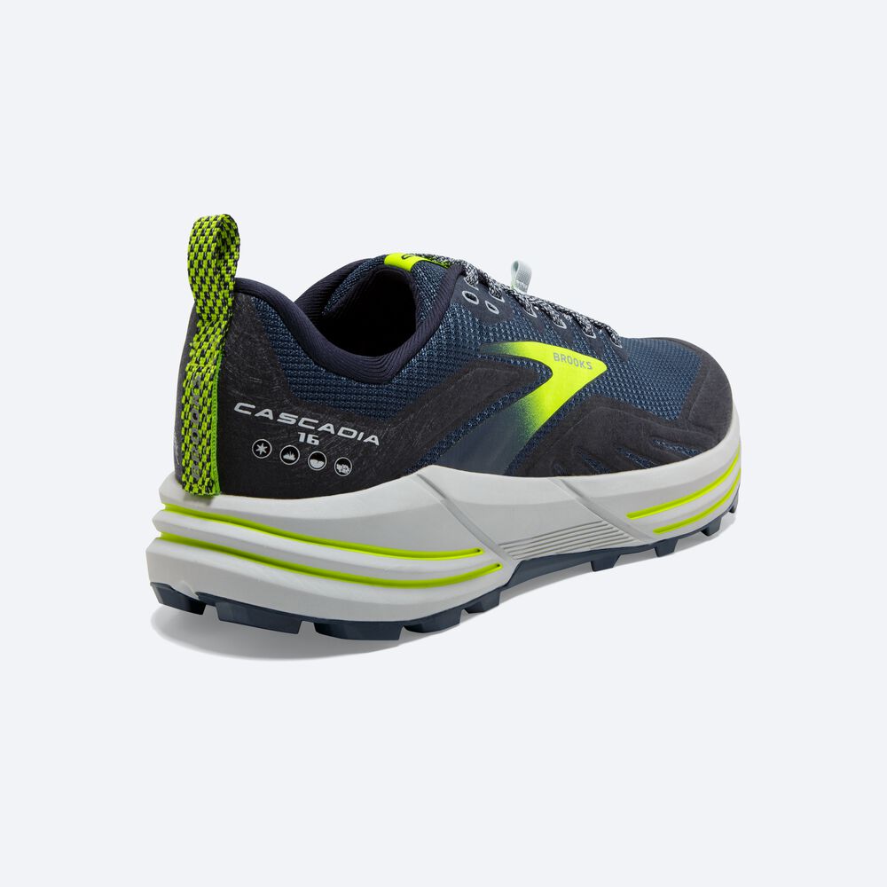 Brooks Cascadia 16 παπουτσια trail running ανδρικα καφε/σκουρο μπλε | GR286417