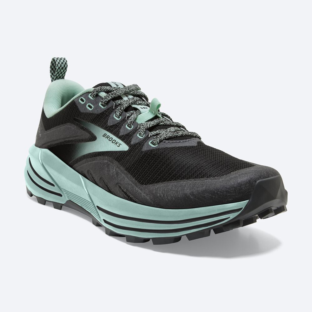 Brooks Cascadia 16 παπουτσια trail running γυναικεια μαυρα/πρασινο | GR543728