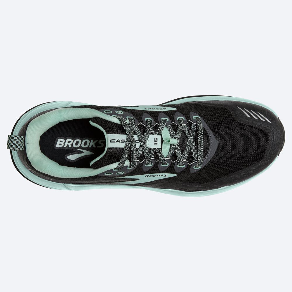 Brooks Cascadia 16 παπουτσια trail running γυναικεια μαυρα/πρασινο | GR543728