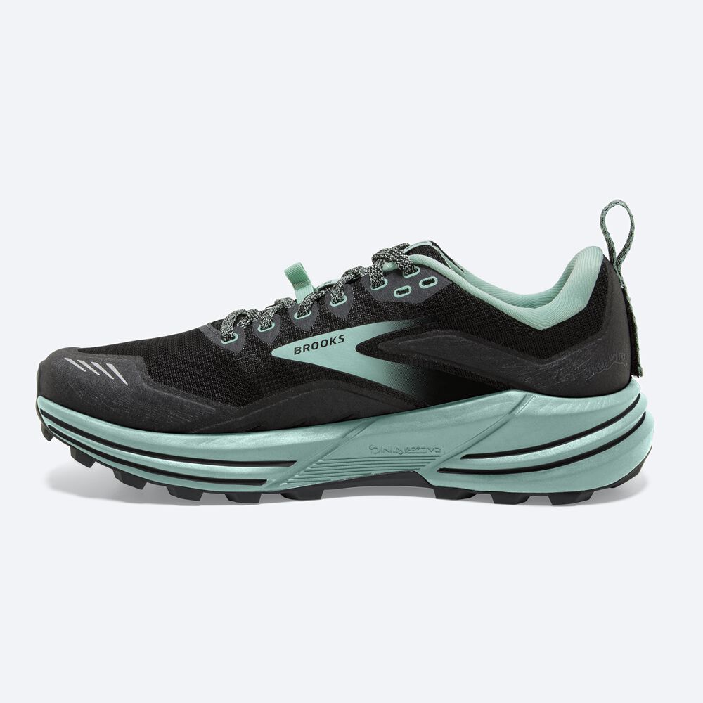 Brooks Cascadia 16 παπουτσια trail running γυναικεια μαυρα/πρασινο | GR543728