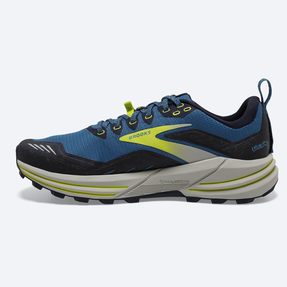 Brooks Cascadia 16 παπουτσια trail running ανδρικα μπλε/σκουρο μπλε/ανοιχτο πρασινο | GR602578