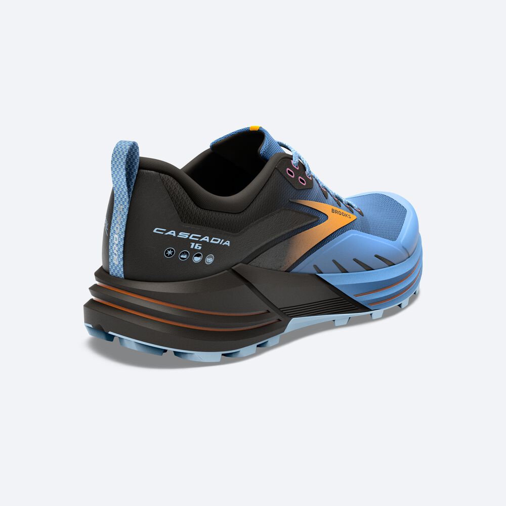 Brooks Cascadia 16 παπουτσια trail running γυναικεια μπλε/μαυρα/κίτρινα | GR680417