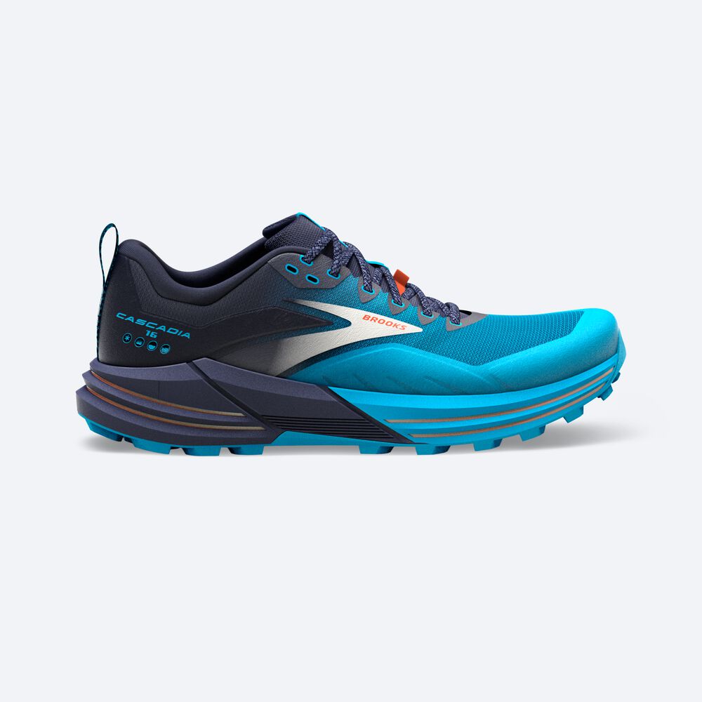 Brooks Cascadia 16 παπουτσια trail running ανδρικα σκουρο μπλε/μπλε | GR834056