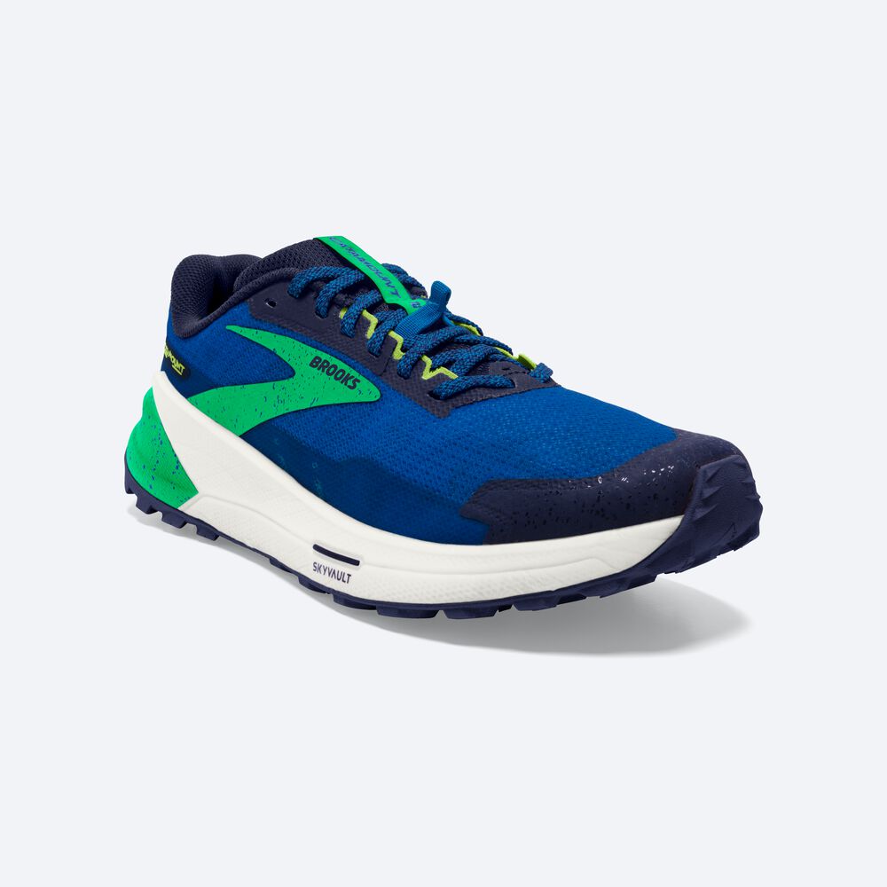 Brooks Catamount 2 παπουτσια trail running ανδρικα μπλε/πρασινο | GR013652