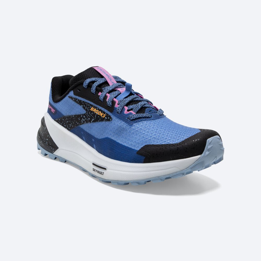 Brooks Catamount 2 παπουτσια trail running γυναικεια μπλε/μαυρα/κίτρινα | GR185263