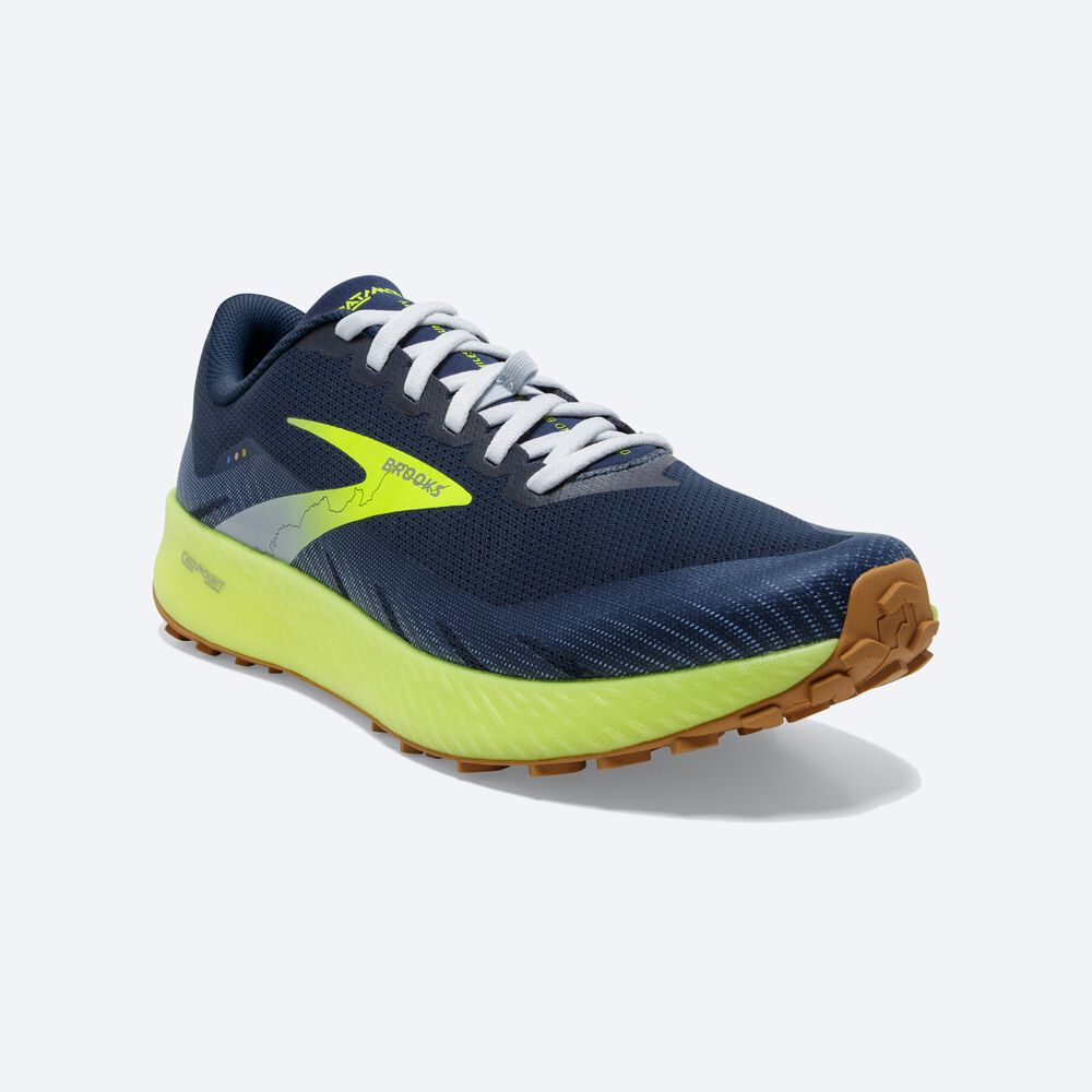 Brooks Catamount παπουτσια trail running ανδρικα καφε/σκουρο μπλε | GR234679