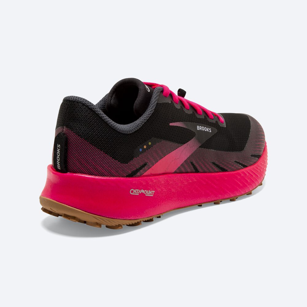 Brooks Catamount παπουτσια trail running γυναικεια μαυρα/ροζ | GR430859