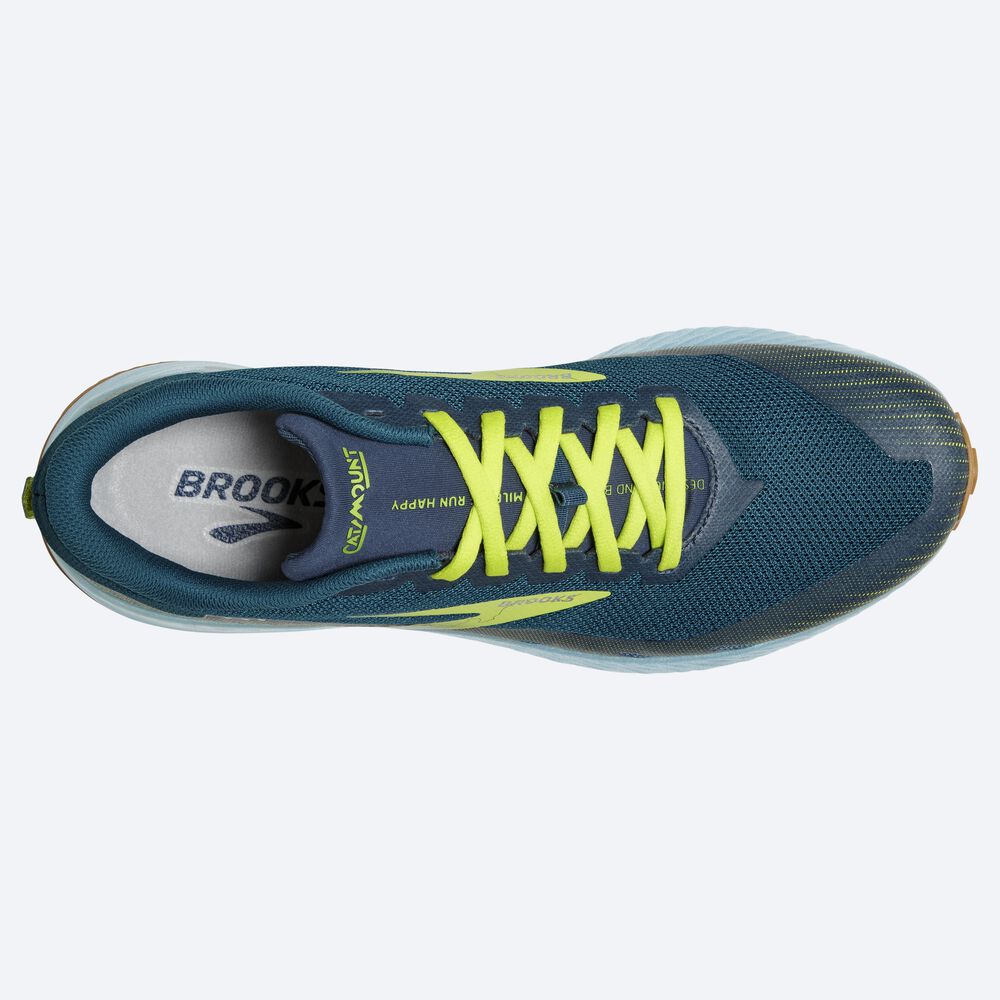 Brooks Catamount παπουτσια trail running ανδρικα μπλε/ανοιχτο πρασινο | GR496708