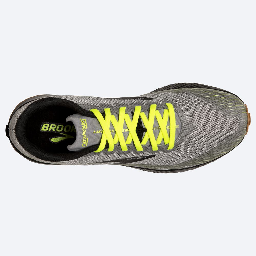 Brooks Catamount παπουτσια trail running ανδρικα γκρι/μαυρα | GR789062