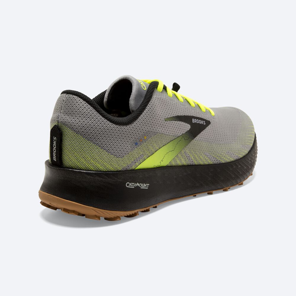 Brooks Catamount παπουτσια trail running ανδρικα γκρι/μαυρα | GR789062