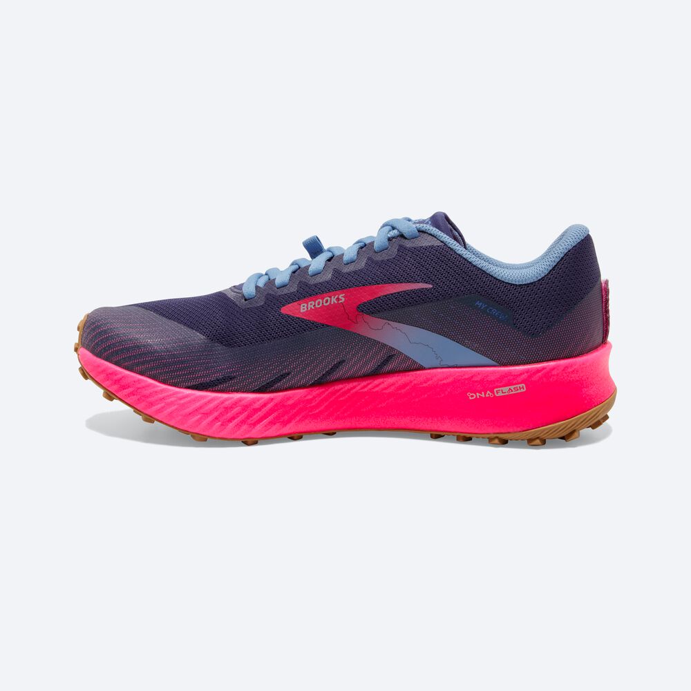 Brooks Catamount παπουτσια trail running γυναικεια βαθυ/ροζ | GR851926