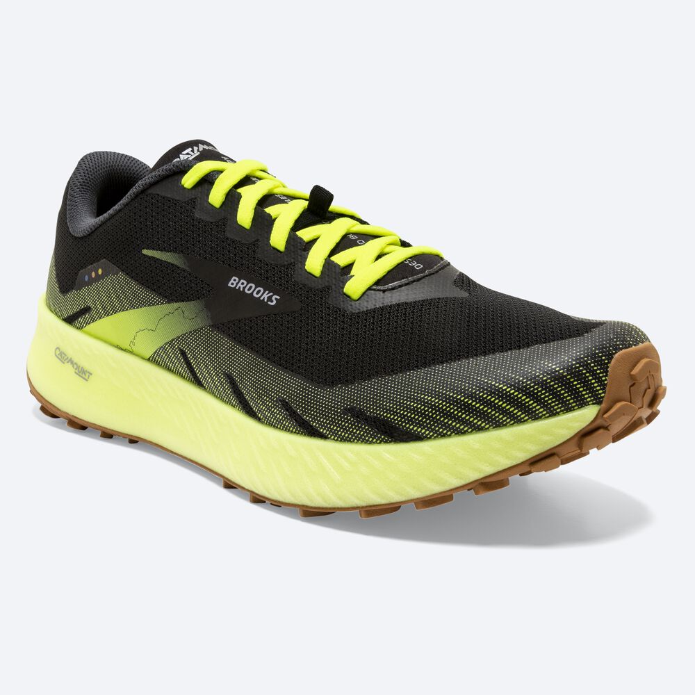 Brooks Catamount παπουτσια trail running ανδρικα μαυρα | GR865120