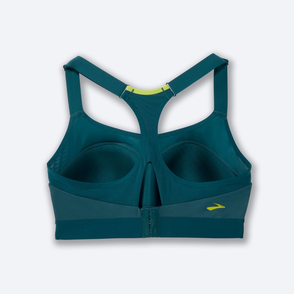 Brooks Dare Racerback Run Bra αθλητικα σουτιεν γυναικεια βαθυ/ανοιχτο πρασινο | GR907821