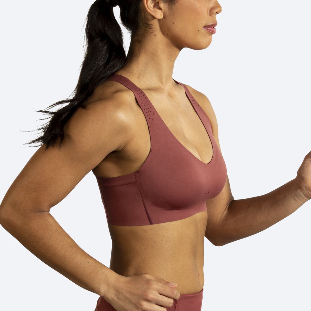 Brooks Dare V Neck Run Bra αθλητικα σουτιεν γυναικεια / ροζ | GR278963