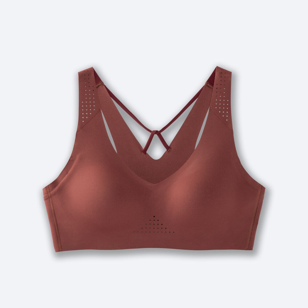 Brooks Dare V Neck Run Bra αθλητικα σουτιεν γυναικεια / ροζ | GR278963